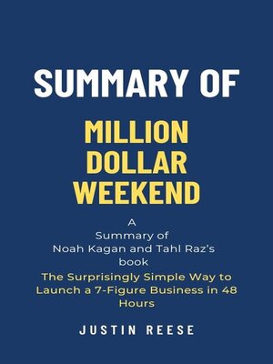 cover image of Summary of Million Dollar Weekend by Noah Kagan and Tahl Raz